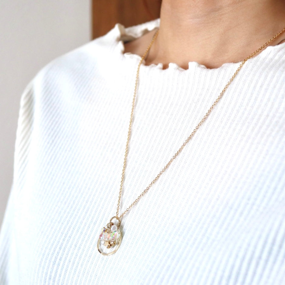 バブルリングのネックレス