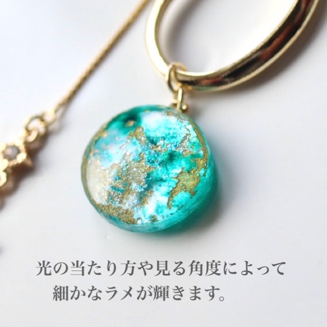 煌めく満月のイヤーフック《5color》