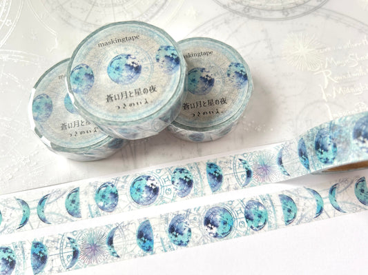 マスキングテープ*蒼い月と星の夜