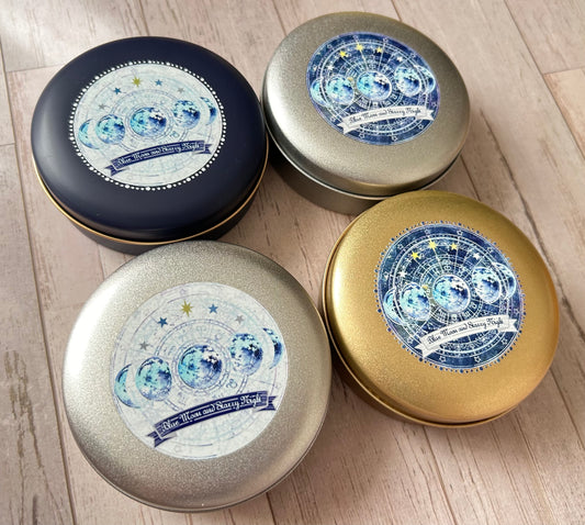缶ケースセット*蒼い月と星の夜