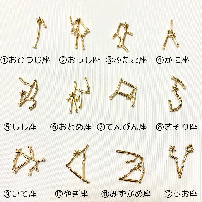 12星座に飛びつくねこの満天の星空キーホルダー