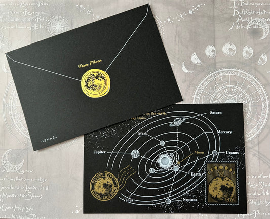 両面印刷カード*月からの手紙