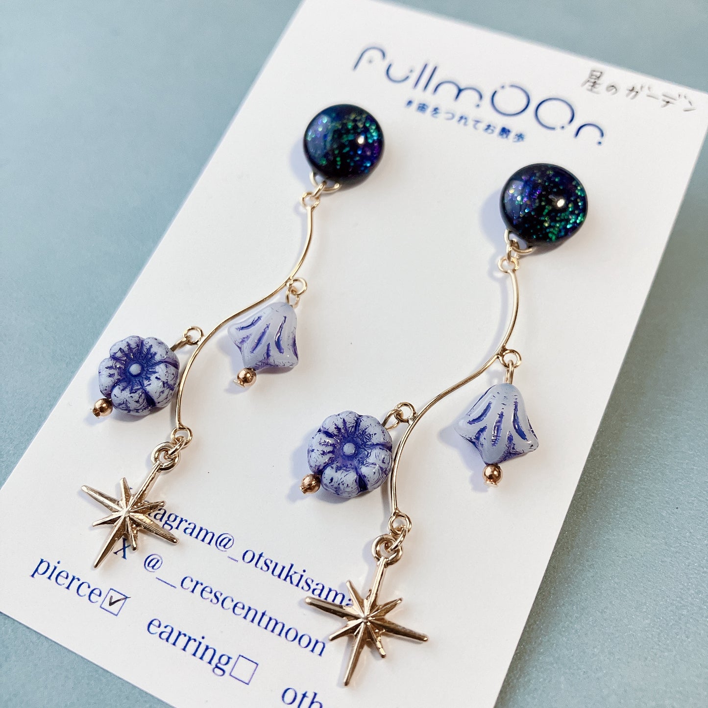 「 星のガーデン 」耳飾り