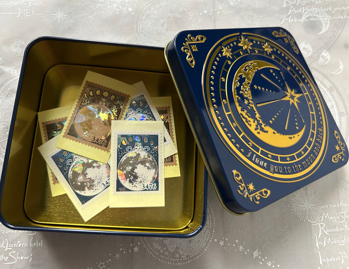 箔押しシールセット*Cat King & Moon