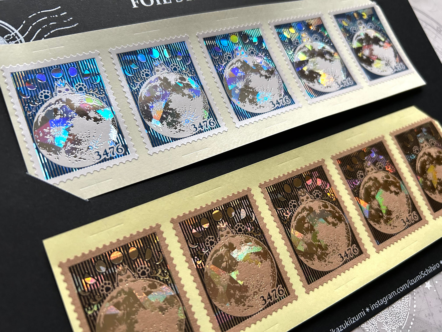 箔押しシールセット*Cat King & Moon