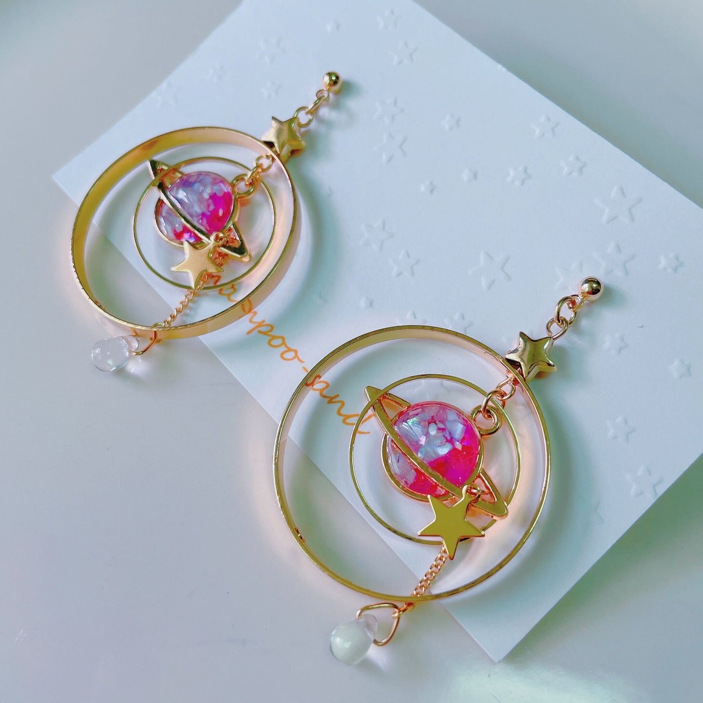 ✨新色追加✨Saturn(ダブル円環)耳飾り