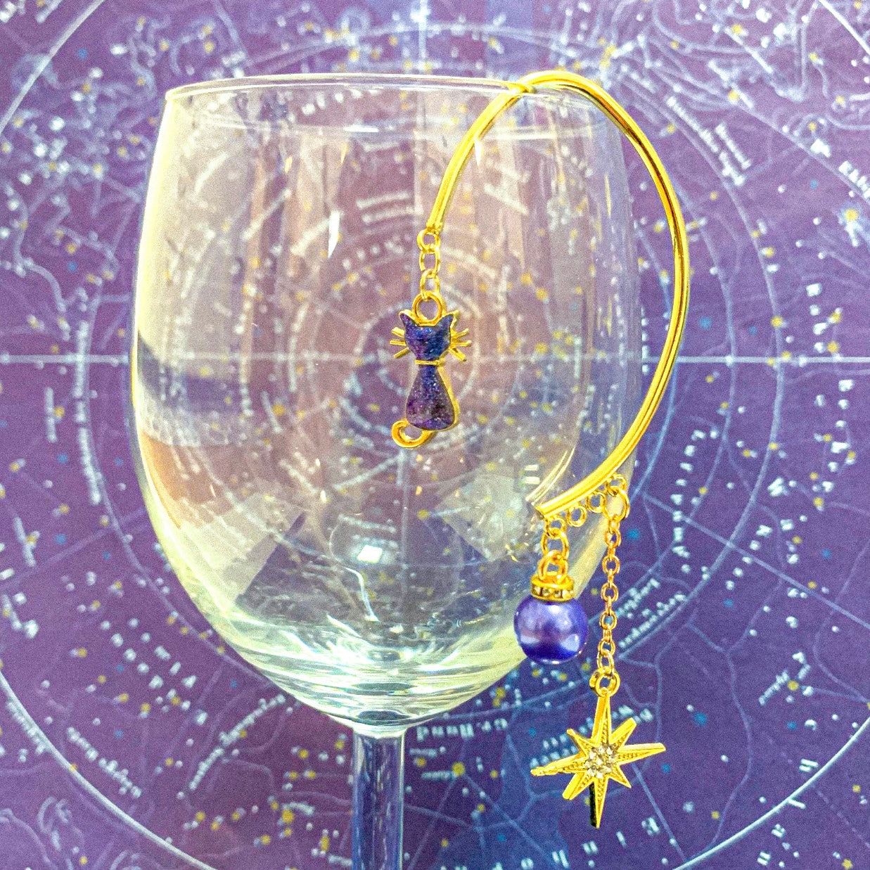 〜 宇宙猫×星空の煌めきイヤーフック 〜