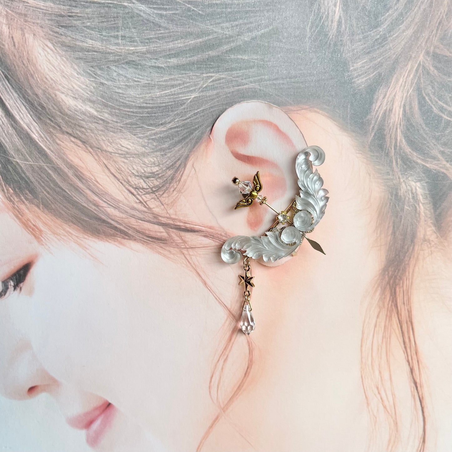 【4月ダイヤモンド】弓矢のアクセサリー ピアス・イヤリング・イヤーカフ・ネックレス