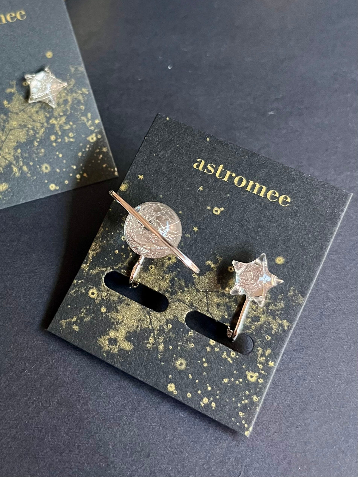 煌めく土星と一粒の星 Silver