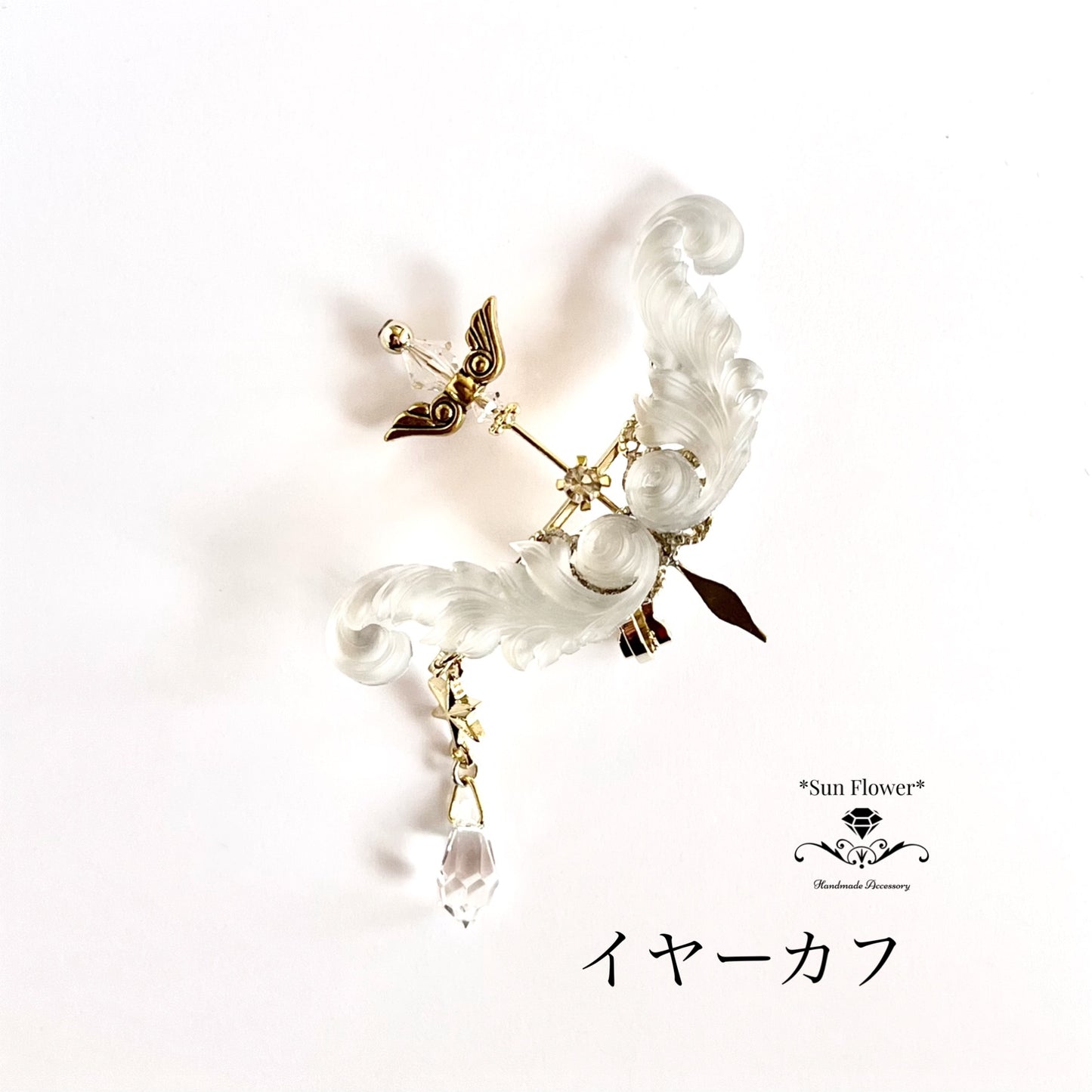 【4月ダイヤモンド】弓矢のアクセサリー ピアス・イヤリング・イヤーカフ・ネックレス