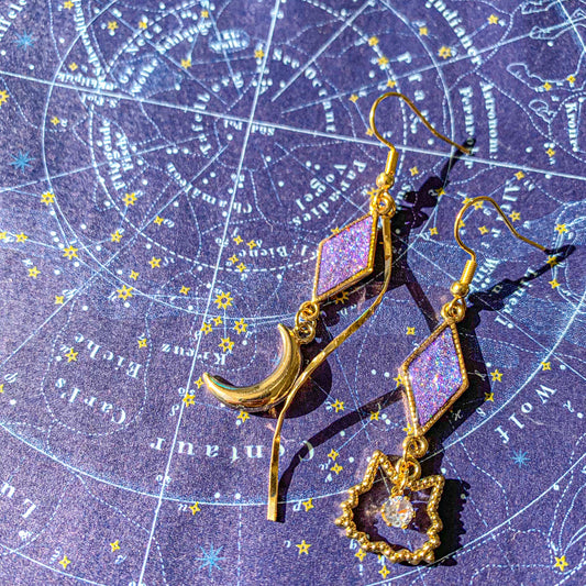 【新作】満天の星空煌めく 猫月夜 シンプル耳飾り ~ 猫月夜シリーズ ~
【宙フェス夜市限定品】