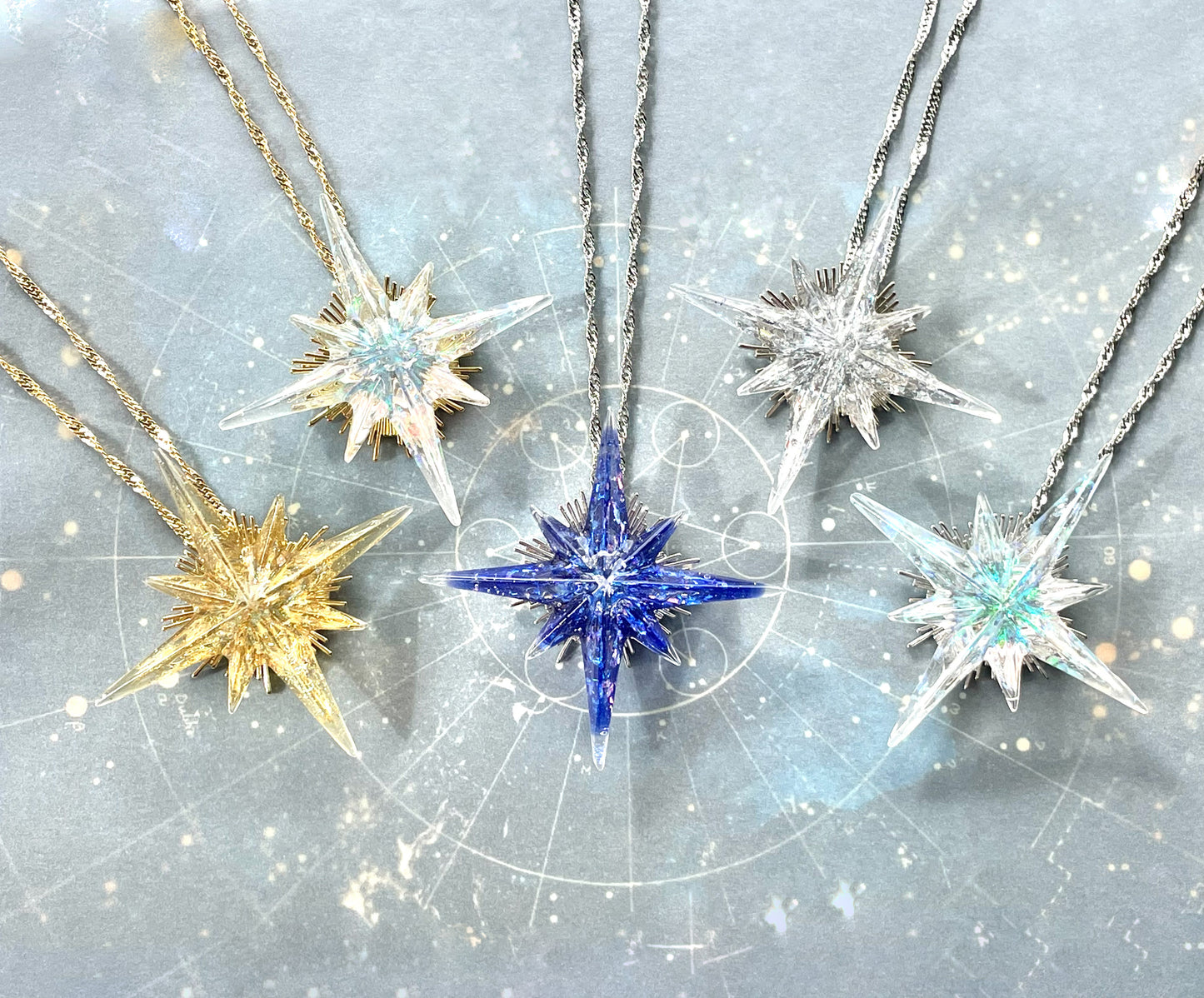 閃く星のネックレス