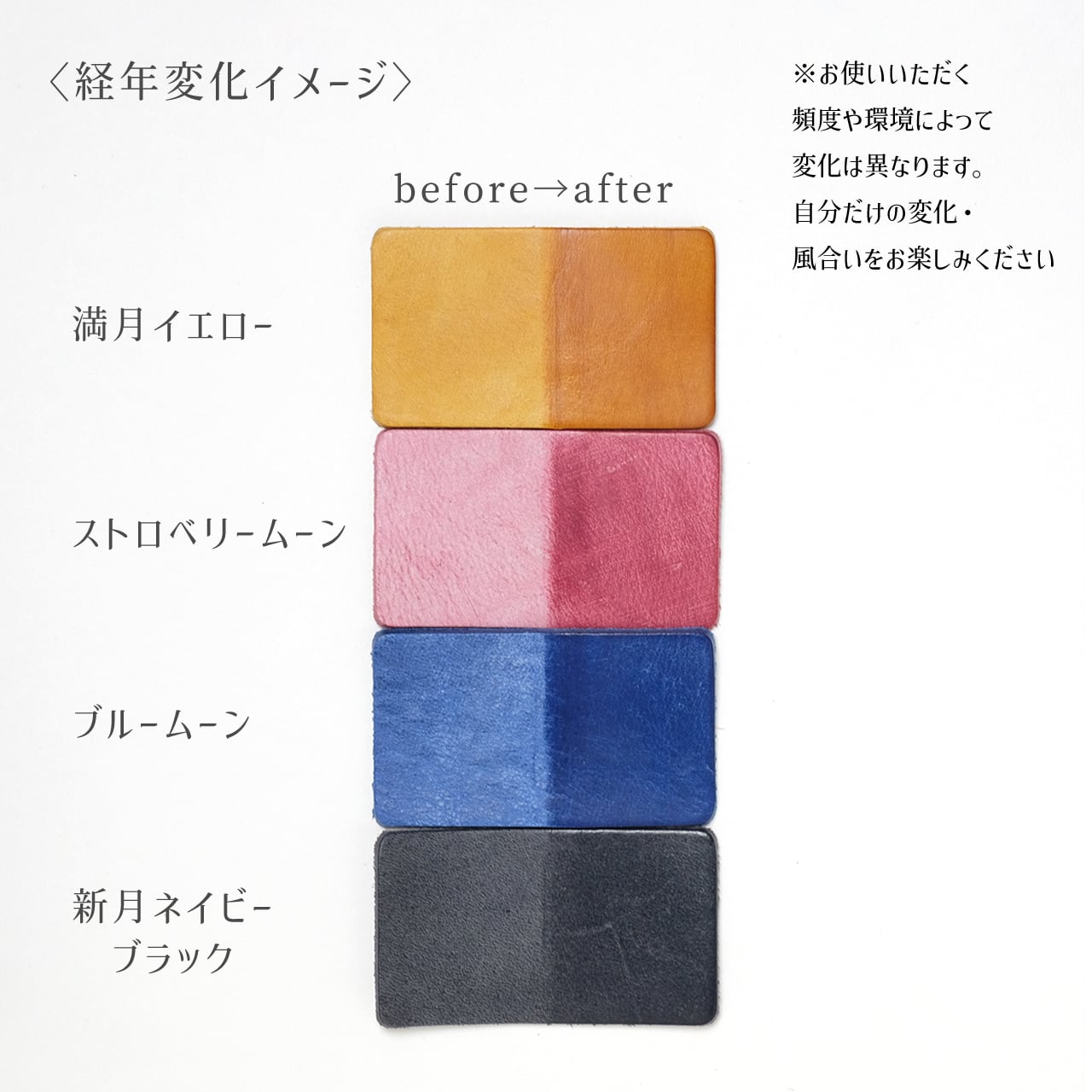 Leather Moonコインケース〈新月〉