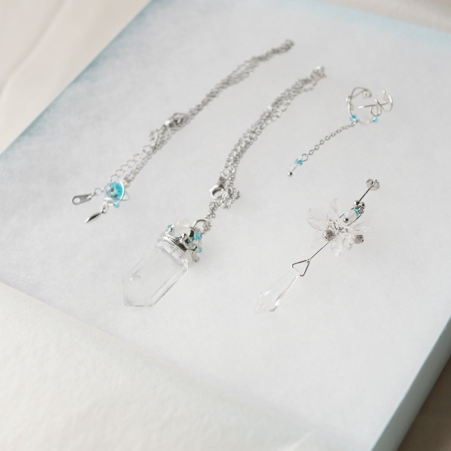 ストームグラス ネックレス「雪の魔法」×orangeコラボBセット