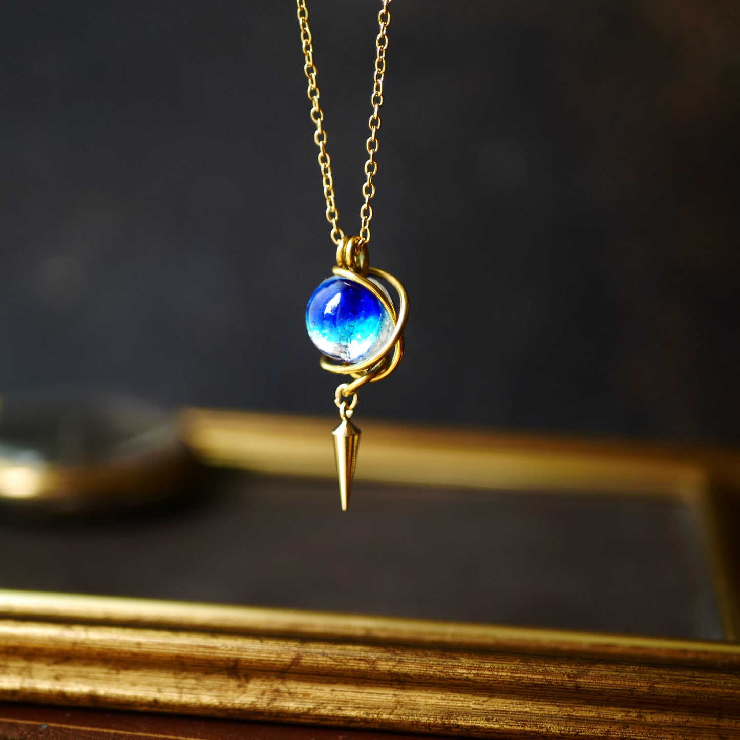 「一つ星」ネックレス オーシャンブルー