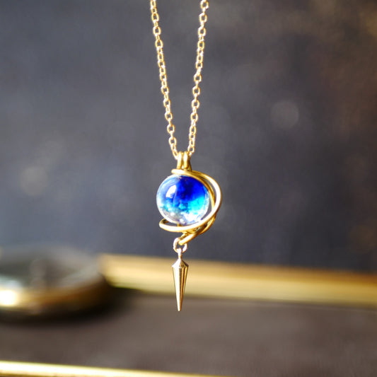 「一つ星」ネックレス オーシャンブルー