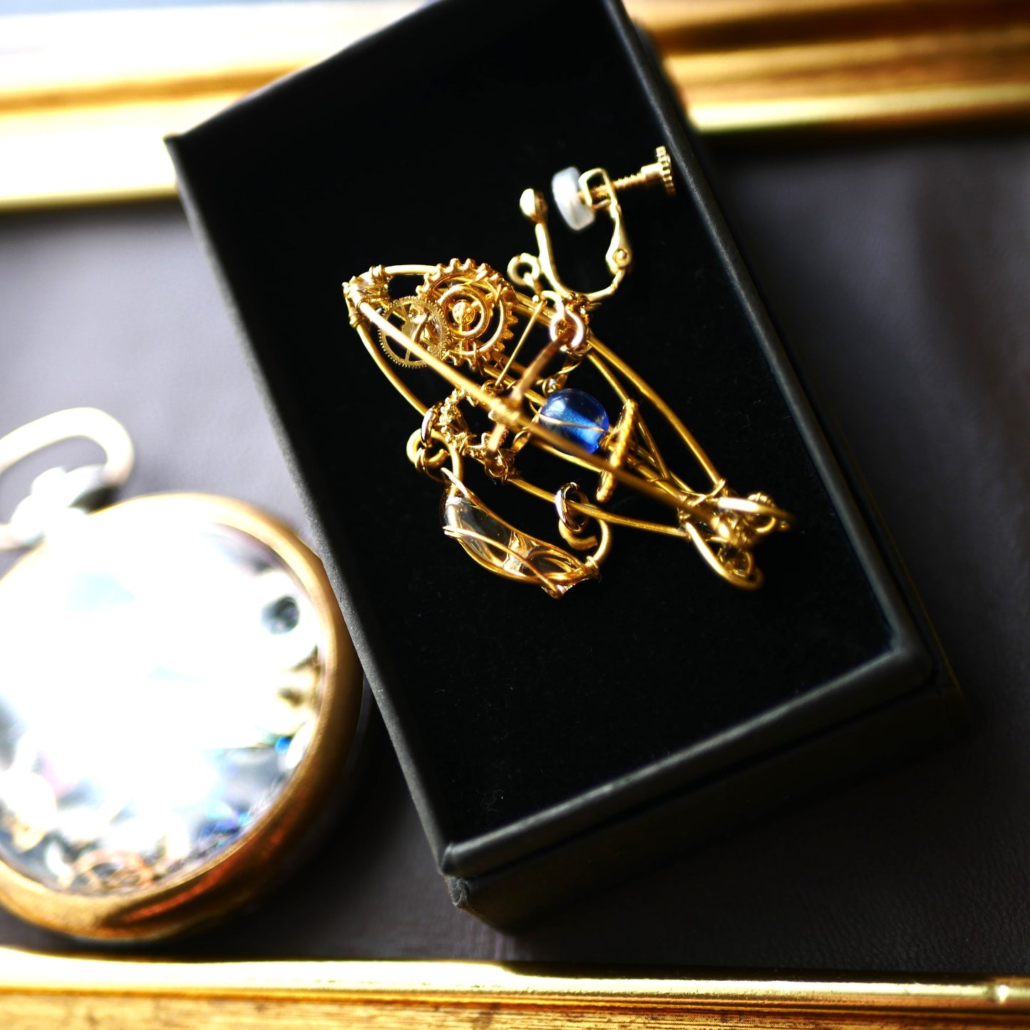 飛行船の耳飾り チェコガラス