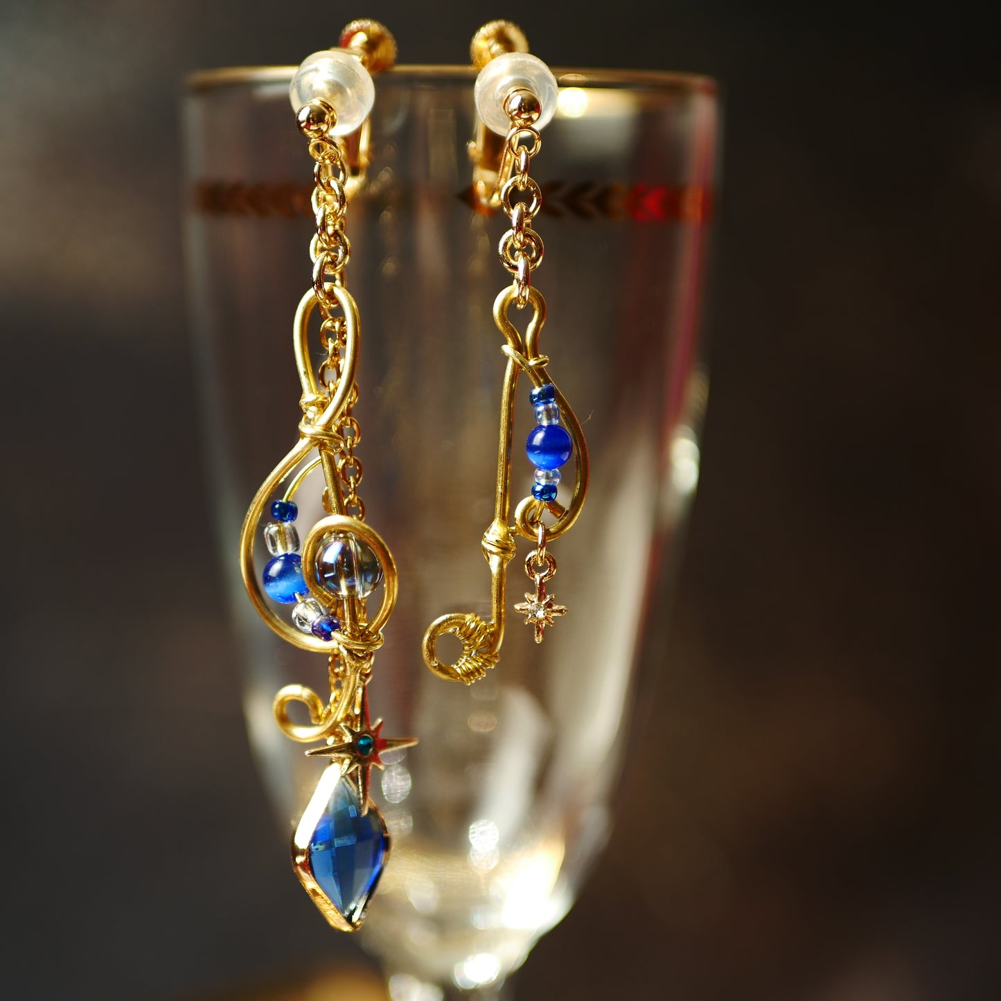 「starry melody」 耳飾り