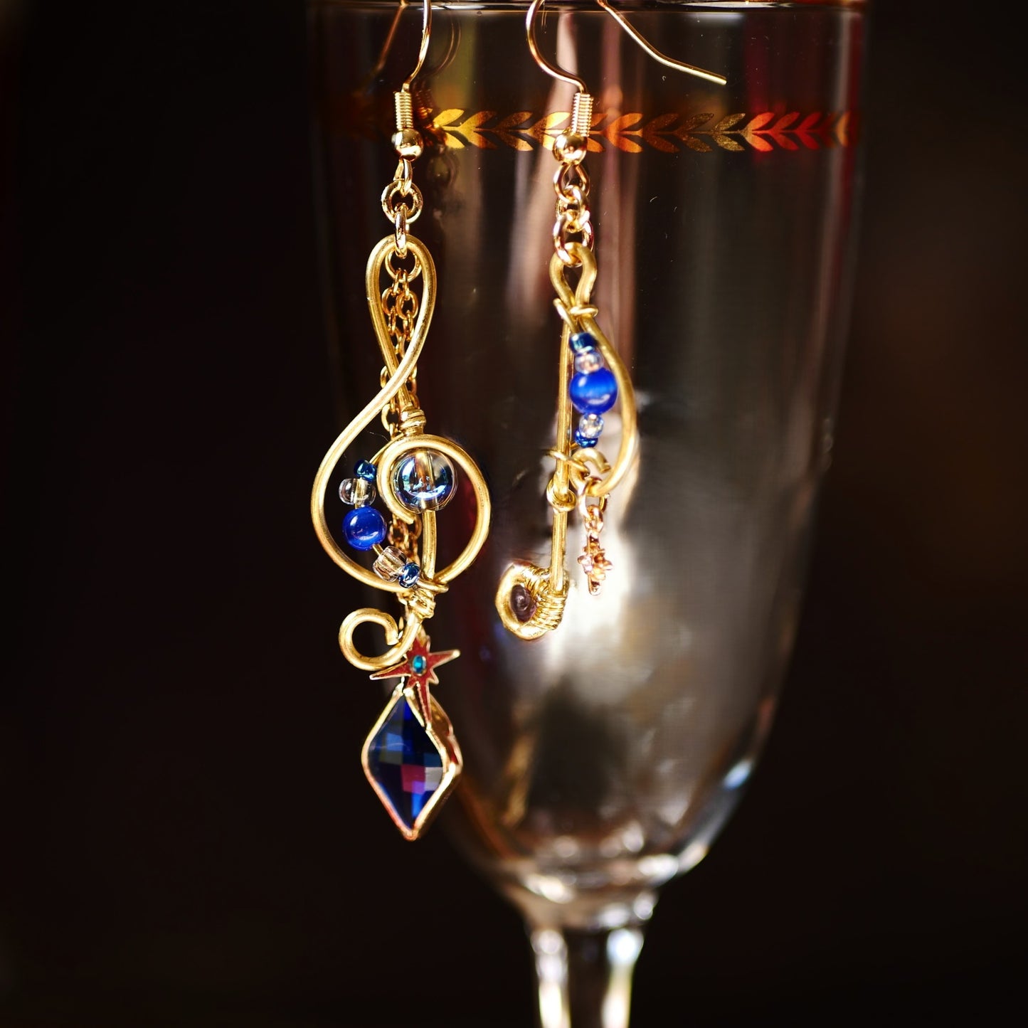 「starry melody」 耳飾り