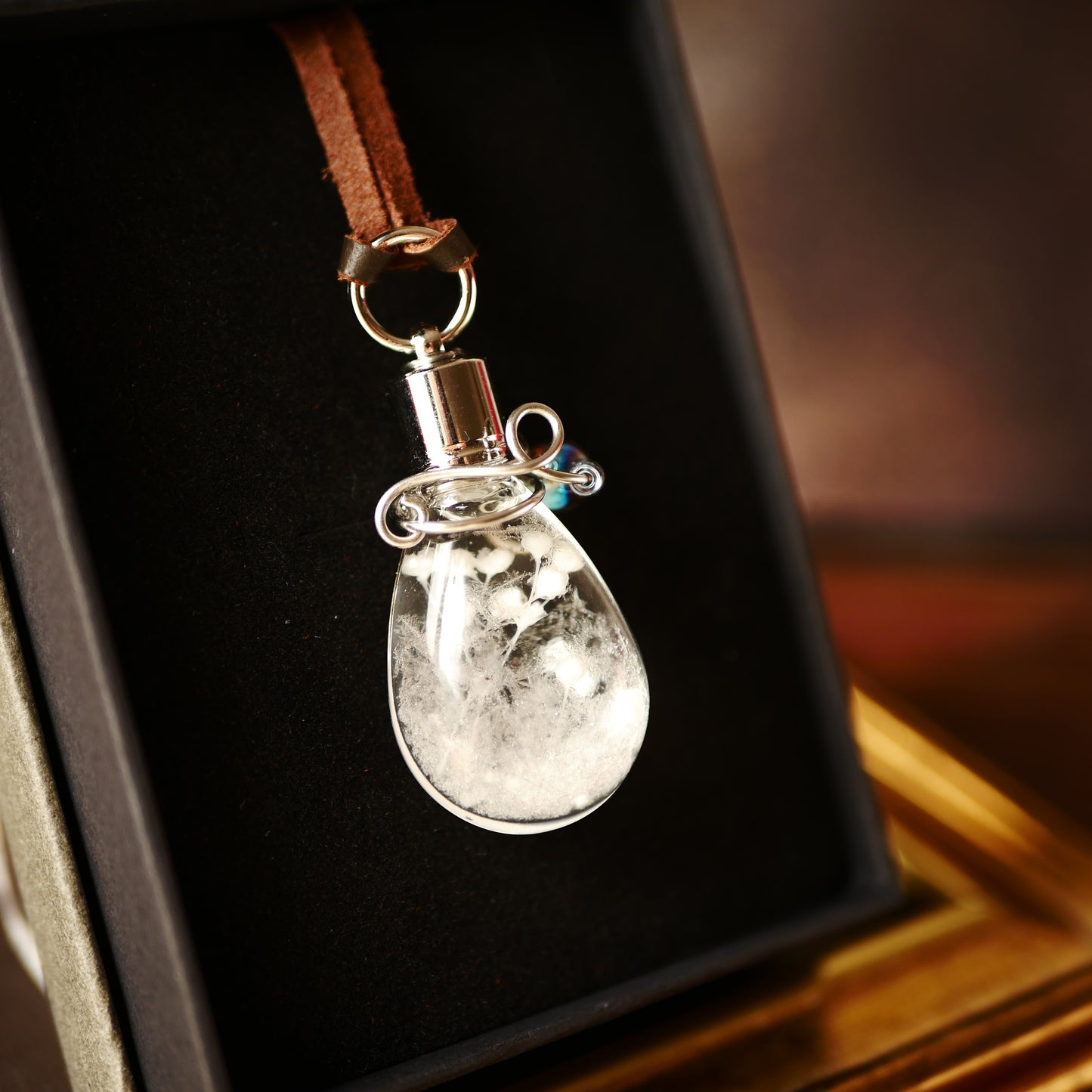 ストームグラス「エーデルヴァイス」 ドロップボトル ネックレス