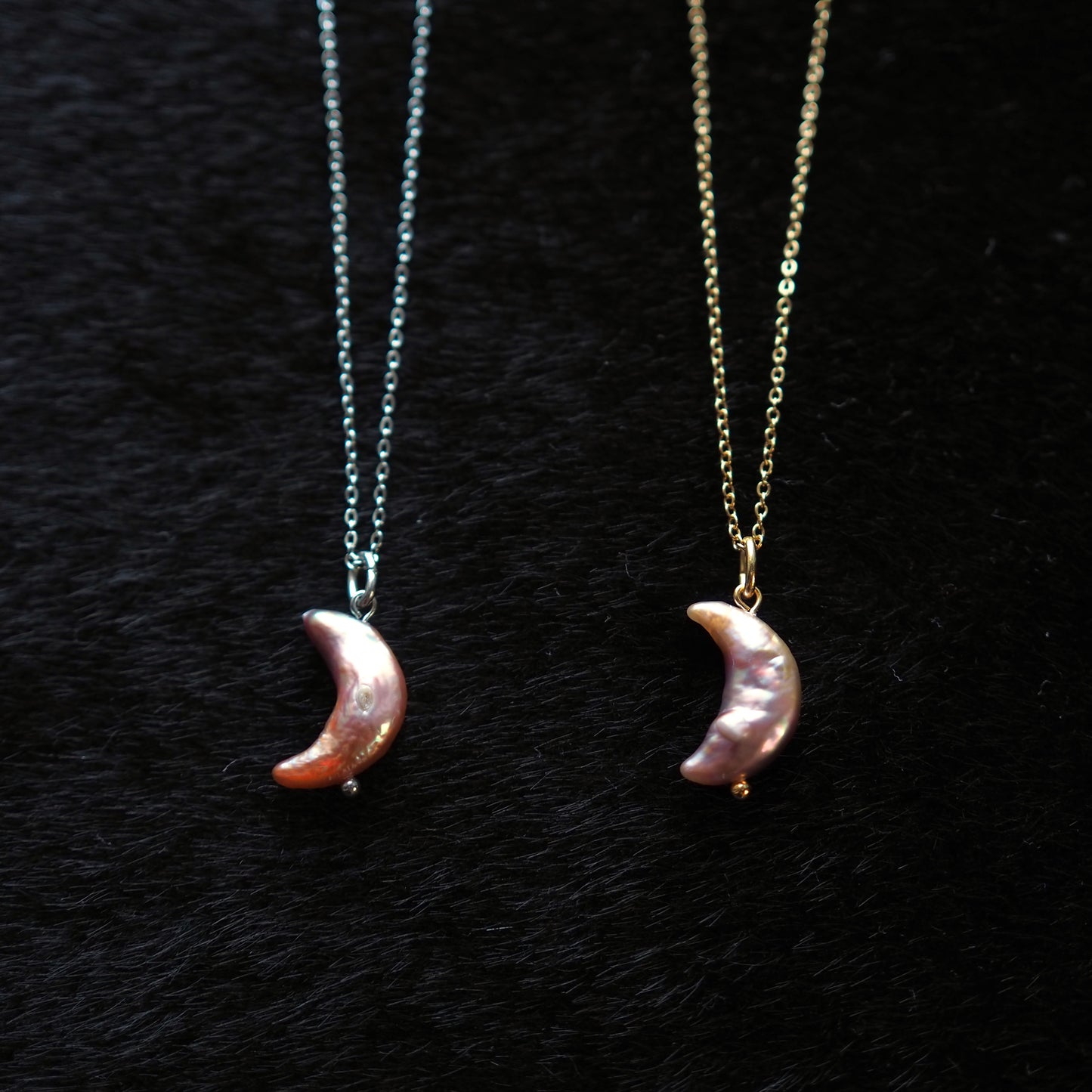 三日月の淡水パール ペンダント