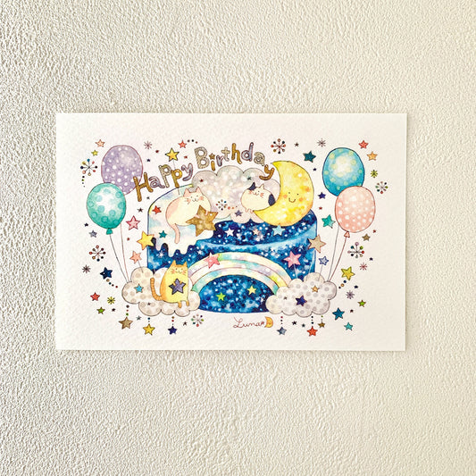 Lu*nyan ポストカード・Happy Birthday