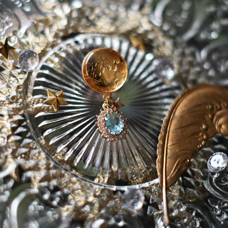 ムーンジュエルピンブローチ