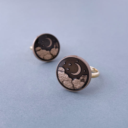 ボタンリング【クラシック(三日月)】