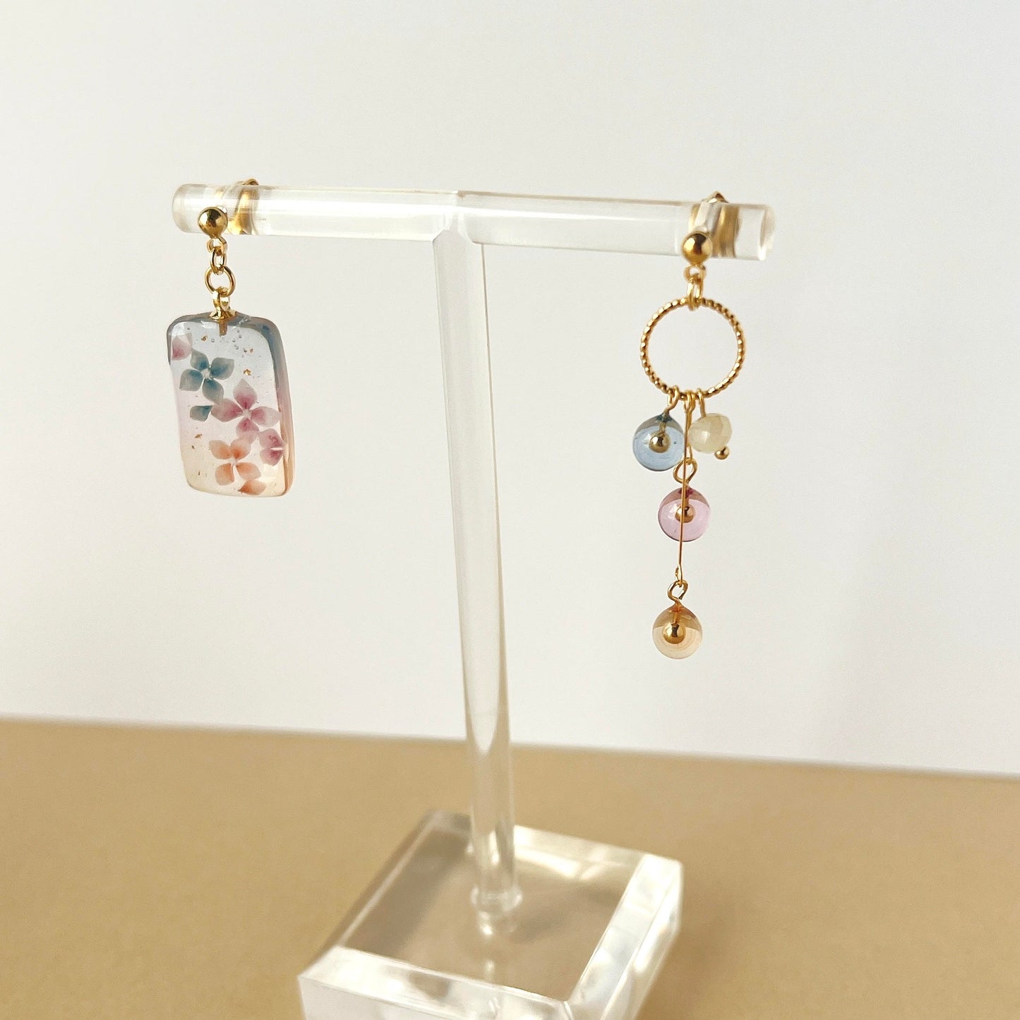 夕暮れに咲く紫陽花 ピアス・イヤリング