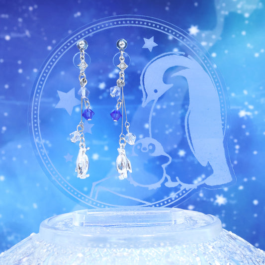 星降るペンギン耳飾り