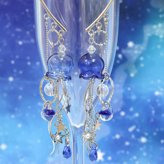 星くずくらげのイヤーフック