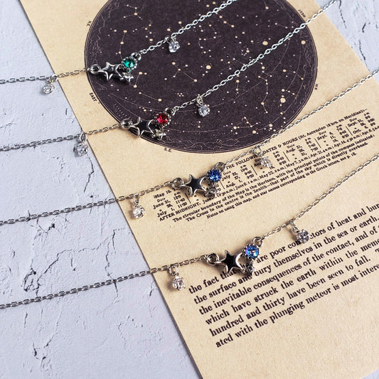 銀色の宝石星ブレスレット【シルバー】