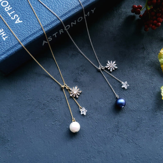 【期間限定】スノーフラワーと星降るネックレス