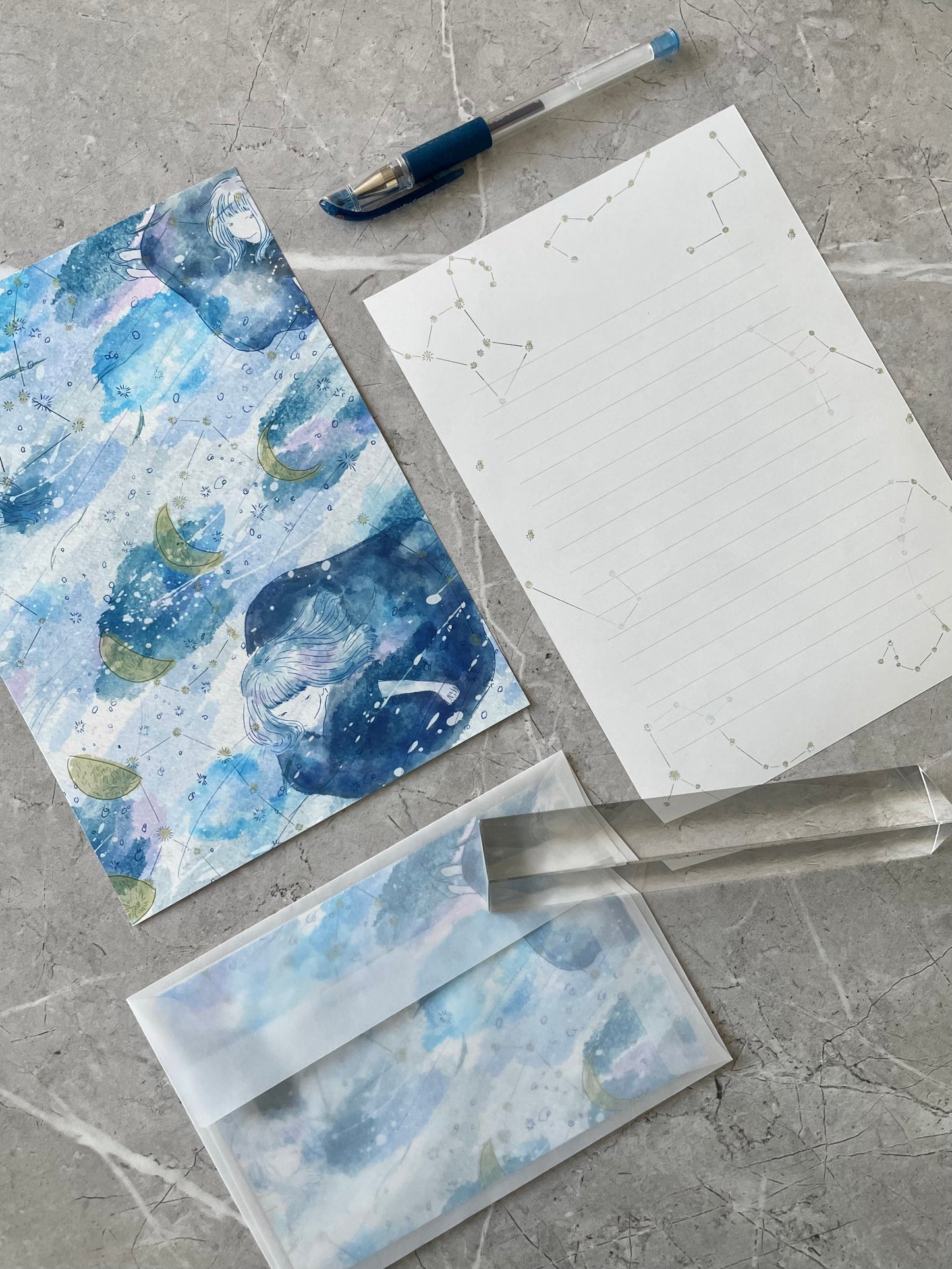 景色を贈るレターセット【moon phase】