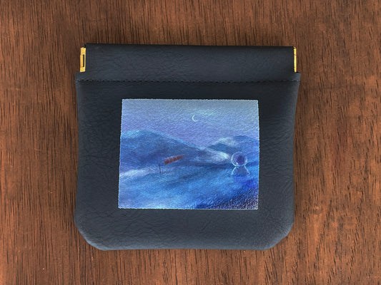 朝霞バネ口ポーチ