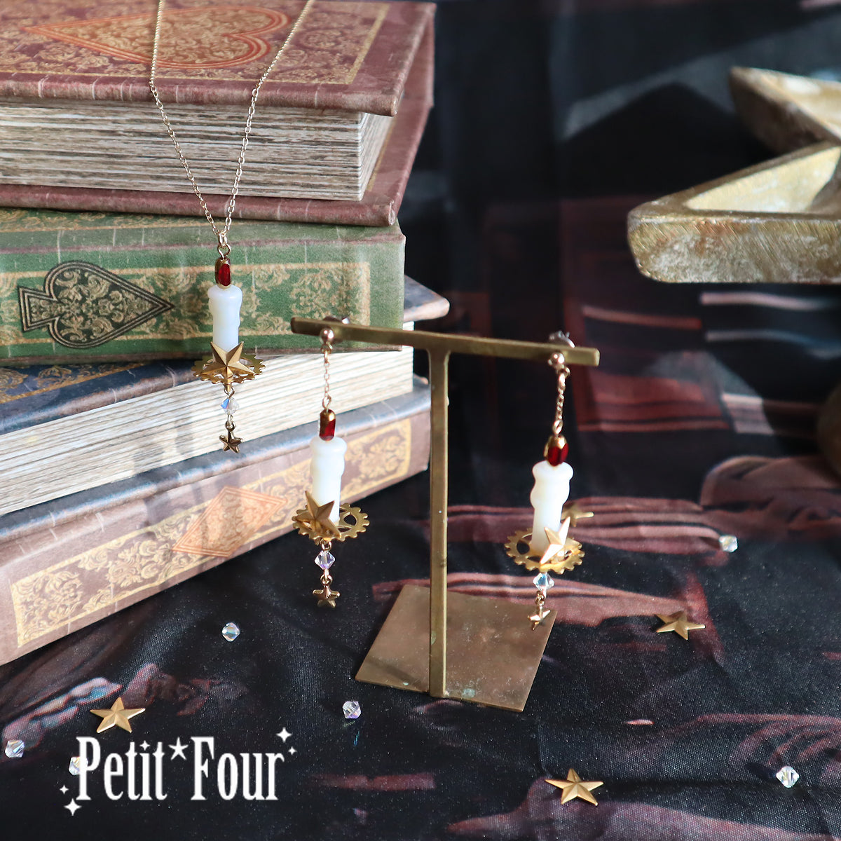 星空のキャンドルナイト 耳飾り