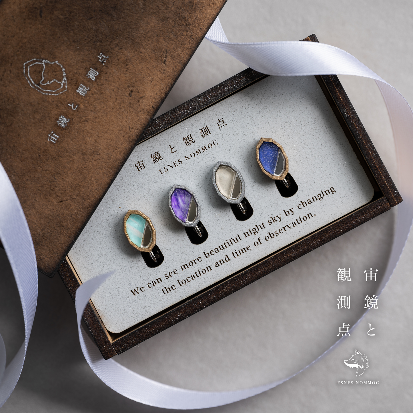 【ピアス&イヤリング】「宙鏡と観測点」アクセサリー4点入りギフトボックス