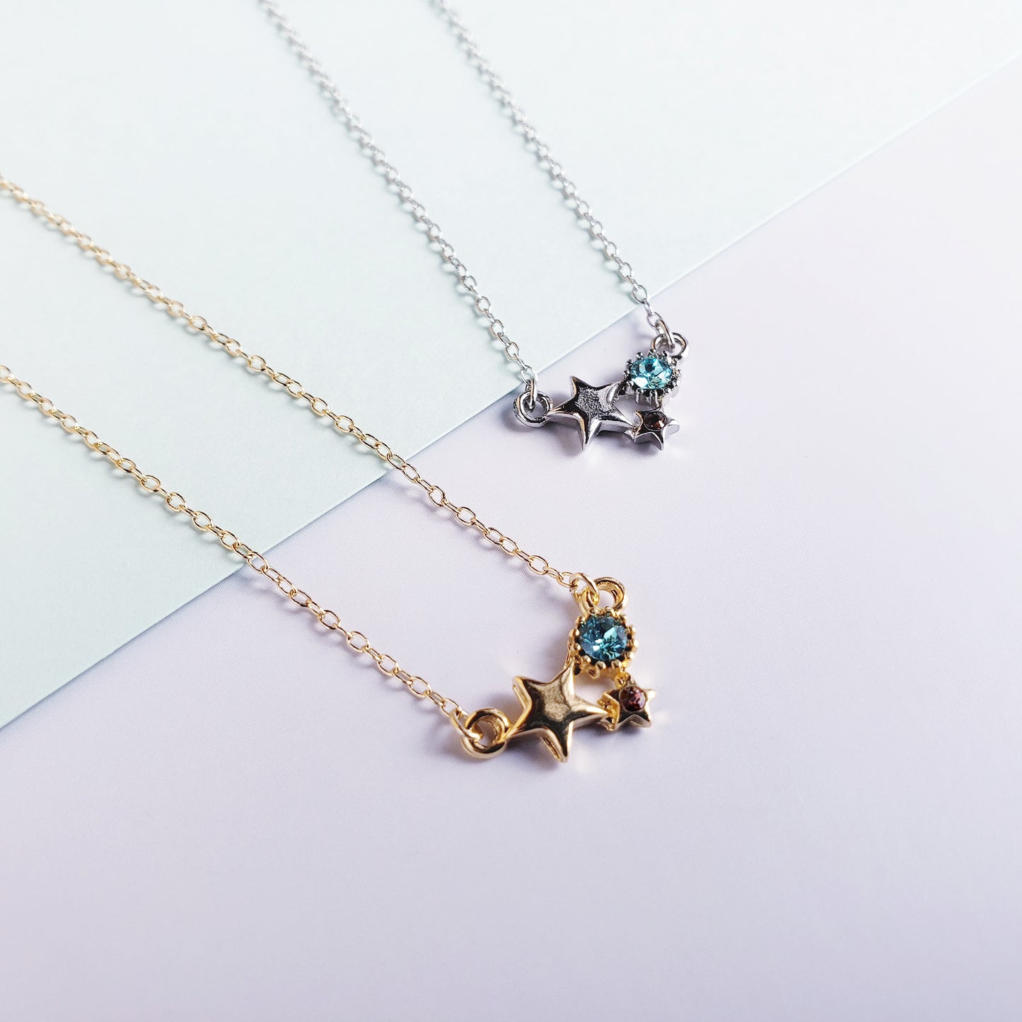 【期間限定】チョコミントの宝石星ネックレス/ブレスレット