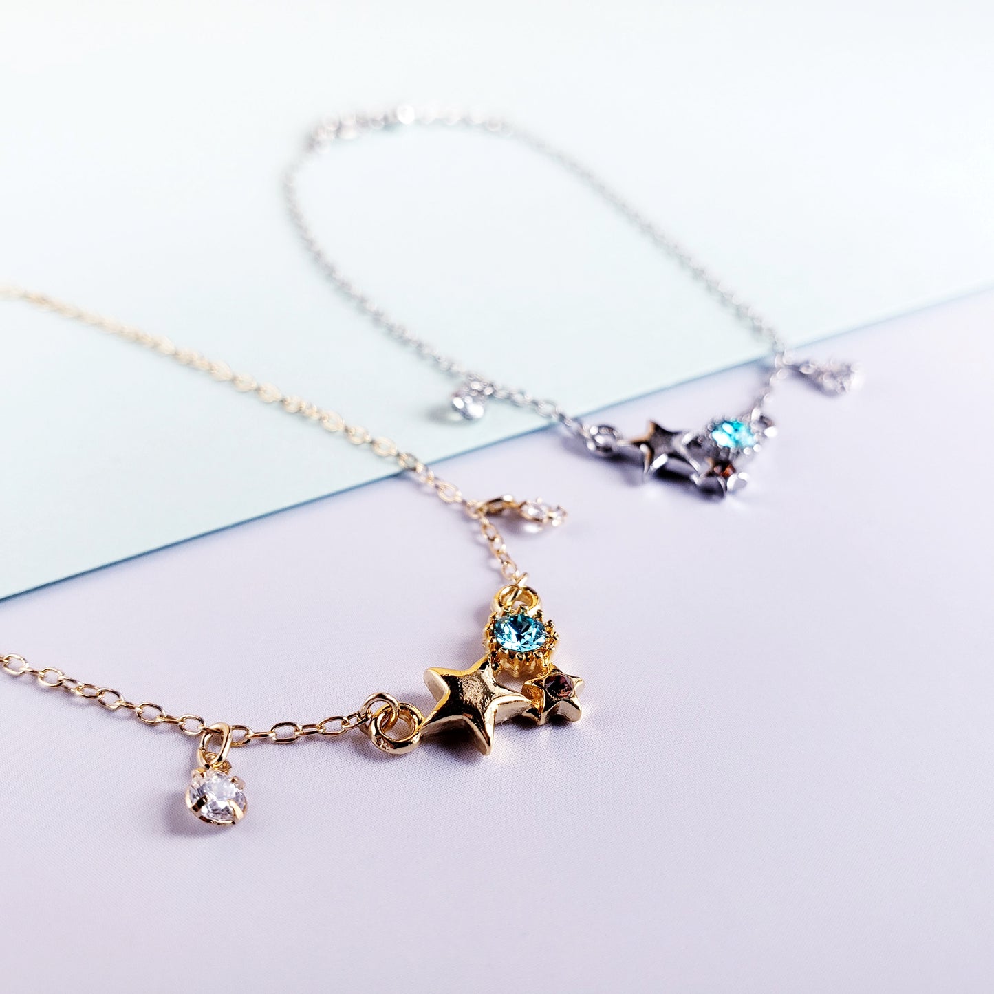 【期間限定】チョコミントの宝石星ネックレス/ブレスレット