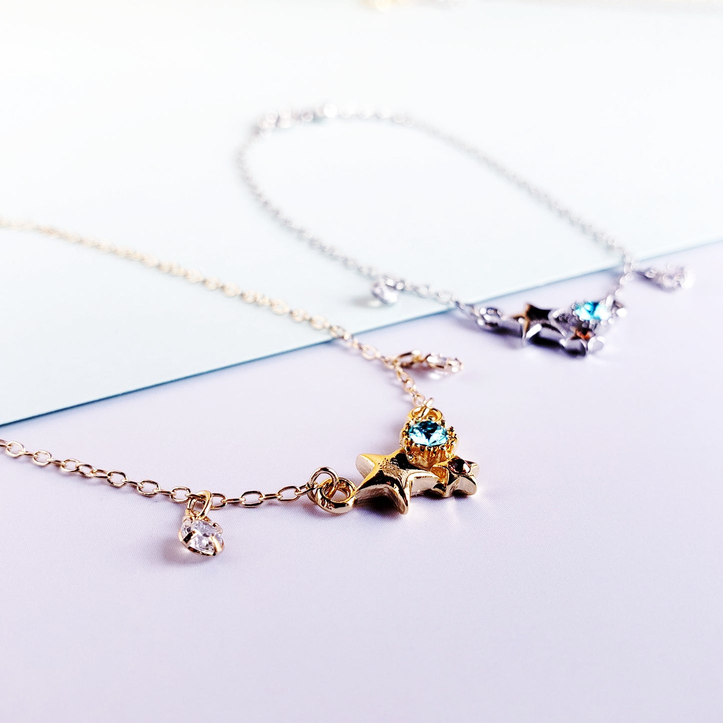 【期間限定】チョコミントの宝石星ネックレス/ブレスレット