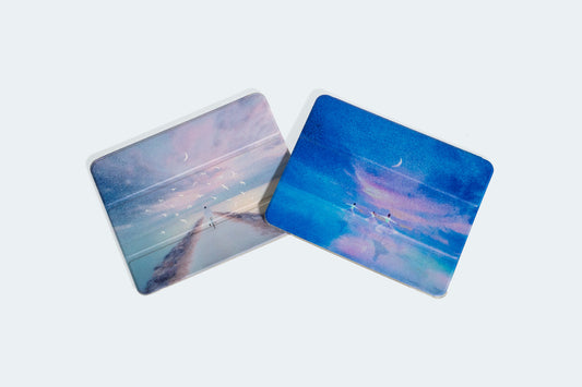 【My Moon】夜明けの桟橋/月あかりの下で踊る少女を描いた、ipadケース