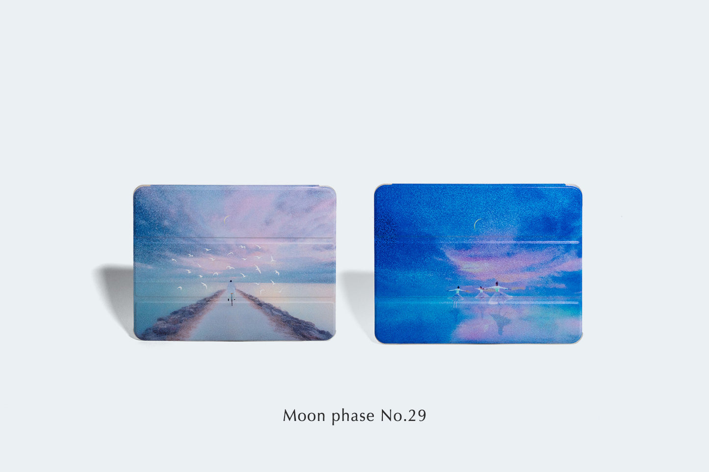 【My Moon】夜明けの桟橋/月あかりの下で踊る少女を描いた、ipadケース