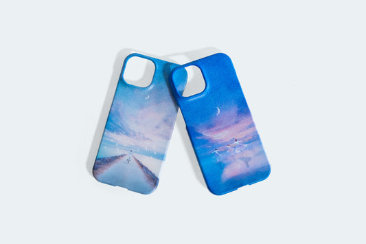 【My Moon】夜明けの桟橋・月あかりの下で踊る少女を描いたiPhoneCase