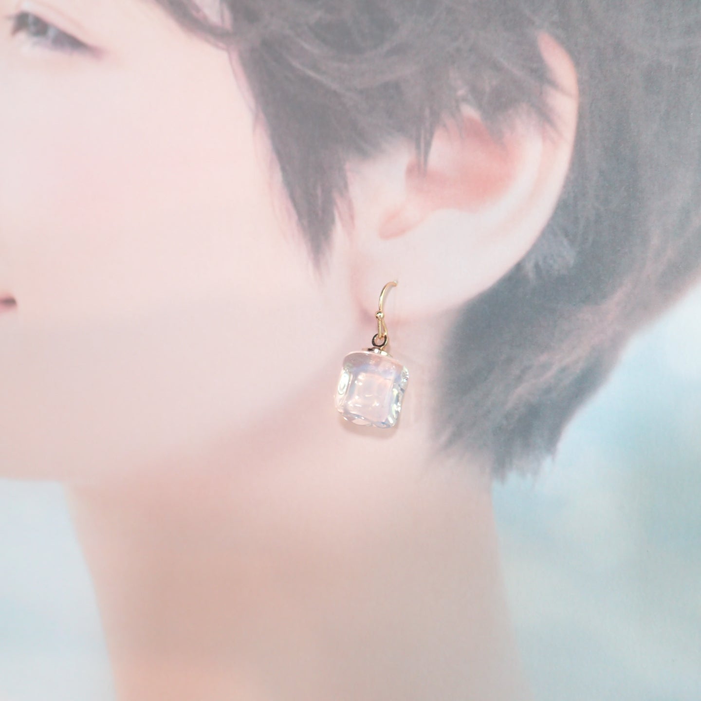 「氷星」ガラスピアスorイヤリング