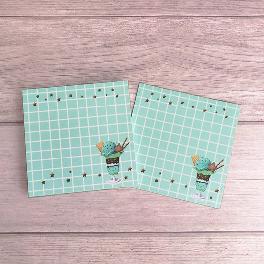 チョコミントのそらスクエアメモ帳