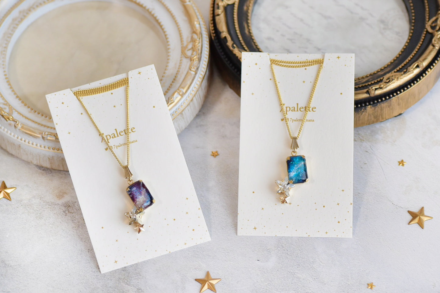 宙の宝石ネックレス