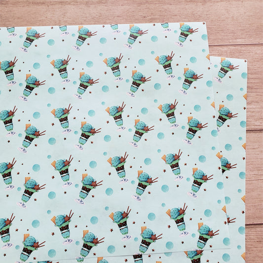 チョコミントのそらデザインペーパー