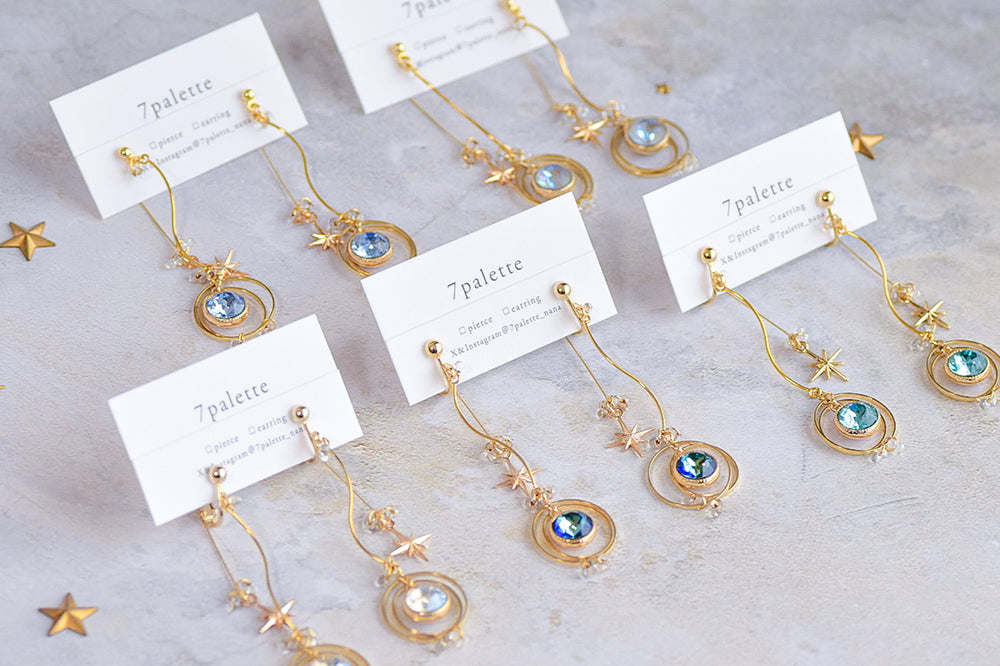 planet pierced&earring Iong.ver(gold)
