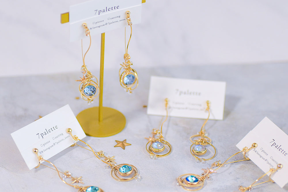 planet pierced&earring Iong.ver(gold)