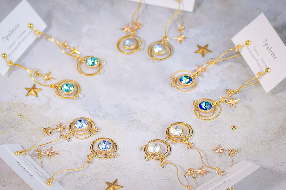 planet pierced&earring Iong.ver(gold)